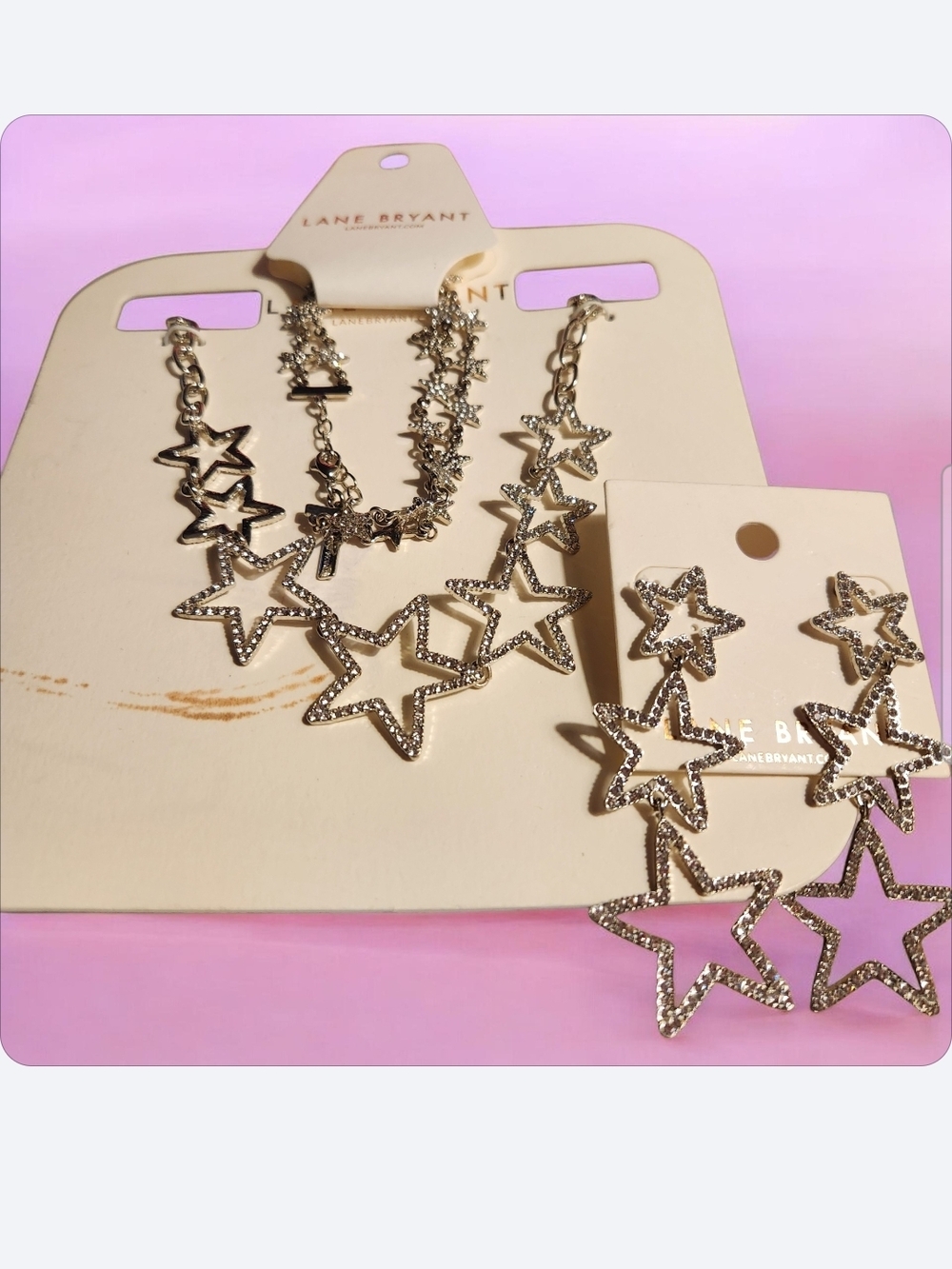 Lane Bryant Silver & Rhinestone Set■ READ BELOW * Firm